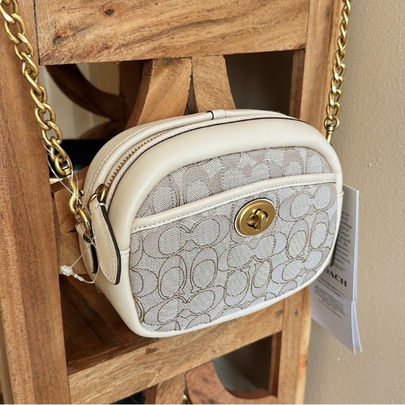Coach Handbags - Coach Leather Jacquard Quilted Crossbody Bag